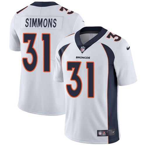 Nike Men & Women & Youth Broncos 31 Justin Simmons White NFL Vapor Untouchable Limited Jersey,We sell and wholesale Nike Men & Women & Youth Broncos 31 Justin Simmons White NFL Vapor Untouchable Limited Jersey on line form chian!